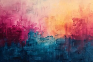 Colorful abstract art created using acrylic and watercolor on canvas. - obrazy, fototapety, plakaty