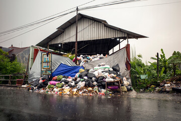 The garbage disposal depot in Yogyakarta, Indonesia temporarily closed