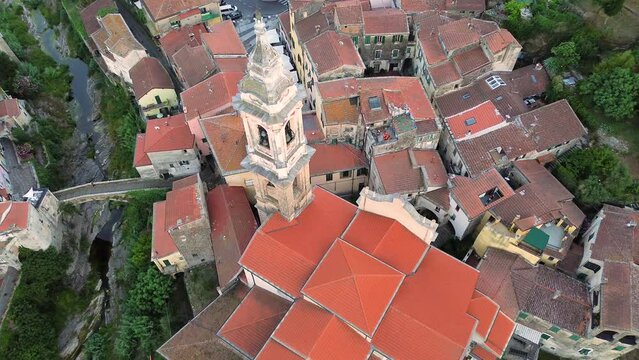 Landscape of the village of Dolcedo in Liguria