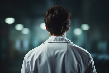 Fototapeta premium Highly skilled surgeon doctor in operation room after hard successful operation Generative AI