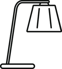 Torcher light icon outline vector. Fixture floor energy. Company decor modern