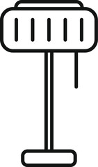 Wall torcher icon outline vector. Lamp illuminate. Relax decor brand