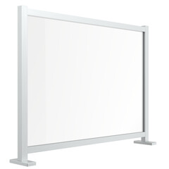 3D rendering illustration of a glass railing