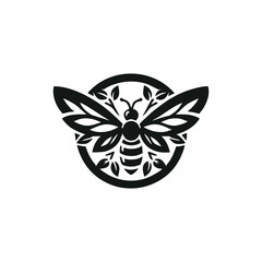 Honey bee logo design ready to use