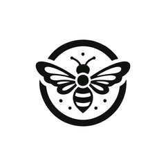Honey bee logo design ready to use