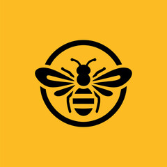 Honey bee logo design ready to use