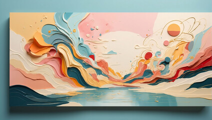 Abstract colorful wallpaper texture background. 3D wallpaper art. Modern artwork. Wall art