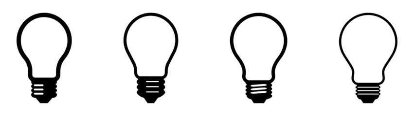 Light Bulb icon set, Idea icon symbol EPS 10 vector