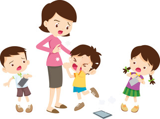 angry kid addicted mobile phone