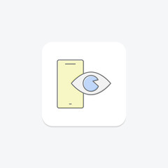 Click-through Rate icon, rate, ctr, advertising, online lineal color icon, editable vector icon, pixel perfect, illustrator ai file
