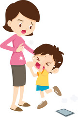 angry kid addicted mobile phone