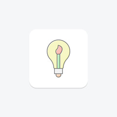 Ad Creative icon, creative, advertising, online, digital lineal color icon, editable vector icon, pixel perfect, illustrator ai file