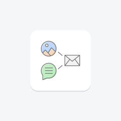 Ad Formats icon, formats, advertising, online, digital lineal color icon, editable vector icon, pixel perfect, illustrator ai file