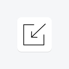 Inputs icon, field, form, web, app line icon, editable vector icon, pixel perfect, illustrator ai file