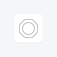 Radio Button icon, button, input, form, web thinline icon, editable vector icon, pixel perfect, illustrator ai file