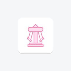 Carousel icon, slider, ui, ux, userinterface duotone line icon, editable vector icon, pixel perfect, illustrator ai file