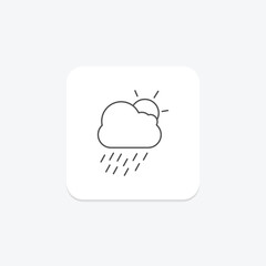 Weather icon, forecast, climate, conditions, temperature thinline icon, editable vector icon, pixel perfect, illustrator ai file