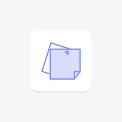 Notes icon, memo, reminder, jotting, annotation duotone line icon, editable vector icon, pixel perfect, illustrator ai file