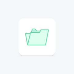 File Manager icon, manager, manage, organization, storage duotone line icon, editable vector icon, pixel perfect, illustrator ai file