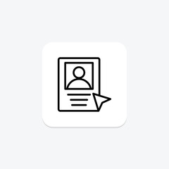 Profile icon, portrait, sideview, silhouette, outline line icon, editable vector icon, pixel perfect, illustrator ai file