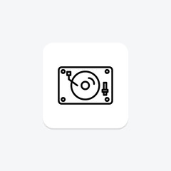 Disco Jockey icon, jockey, dj, music, dance line icon, editable vector icon, pixel perfect, illustrator ai file