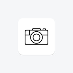 Camera icon, photography, photo, picture, image line icon, editable vector icon, pixel perfect, illustrator ai file