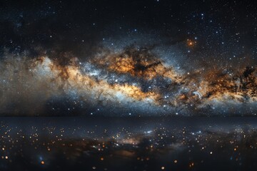 Naklejka premium Galaxy space sky and universe background. Generative AI