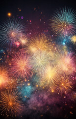 Colorful firework abstract background.
