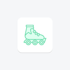rollerblades icon, skate, roller, skate, rollerblade duotone line icon, editable vector icon, pixel perfect, illustrator ai file