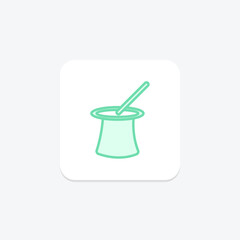 Magic hat icon, hat, magician, trick, rabbit duotone line icon, editable vector icon, pixel perfect, illustrator ai file
