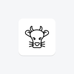 Chinese Zodiac icon, chinese, animal, sign, horoscope line icon, editable vector icon, pixel perfect, illustrator ai file