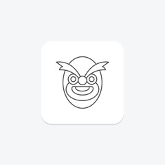 Chinese Opera Mask icon, mask, chinese, theater, face thinline icon, editable vector icon, pixel perfect, illustrator ai file