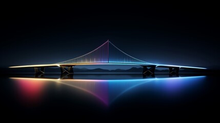 A SolarSpectrum bridge connecting two parts of a city where crossing it feels like traveling through time and space