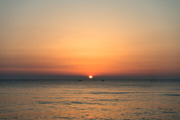 Sunrise over the sea at Gyeongpo Beach in Gangneung