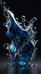 Isolated water splash merges with water background in captivating image