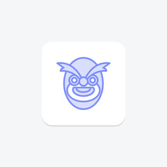 Chinese Opera Mask icon, mask, chinese, theater, face duotone line icon, editable vector icon, pixel perfect, illustrator ai file
