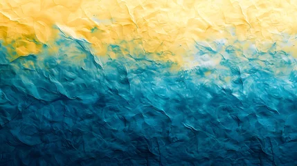 Keuken spatwand met foto Yellow to blue gradient abstraction © Vivid Canvas
