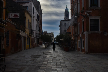 A Street in a Cloudy Venice