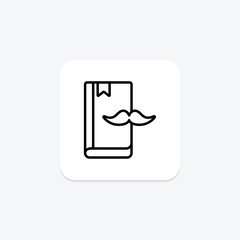 Fatherhood Book icon, book, dad, parenting, family line icon, editable vector icon, pixel perfect, illustrator ai file