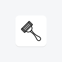 Shaving Razor icon, razor, shave, groom, blade line icon, editable vector icon, pixel perfect, illustrator ai file