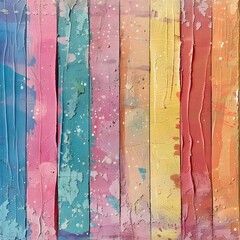 Colorful vertical paint streaks on canvas