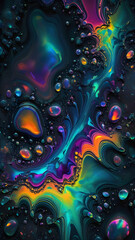 Fractal Light Celebration: A vibrant, futuristic holiday illustration featuring glowing lights, energetic colors, and intricate fractal designs