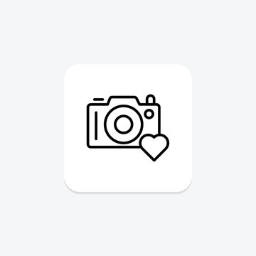 Photography Mom icon, mom, photo, hobby, camera line icon, editable vector icon, pixel perfect, illustrator ai file