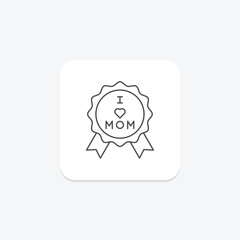 Mother and Baby Elephant icon, baby, elephant, animal, wildlife thinline icon, editable vector icon, pixel perfect, illustrator ai file