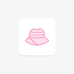 Moms Hat icon, hat, headwear, fashion, style duotone line icon, editable vector icon, pixel perfect, illustrator ai file