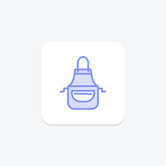 Cooking Apron icon, apron, kitchen, chef, cook duotone line icon, editable vector icon, pixel perfect, illustrator ai file