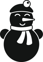 Beanie snowman icon simple vector. Festive season. Water frozen design