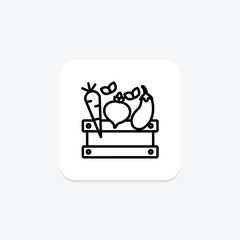 Harvest Vegetables icon, vegetables, thanksgiving, autumn, fall line icon, editable vector icon, pixel perfect, illustrator ai file