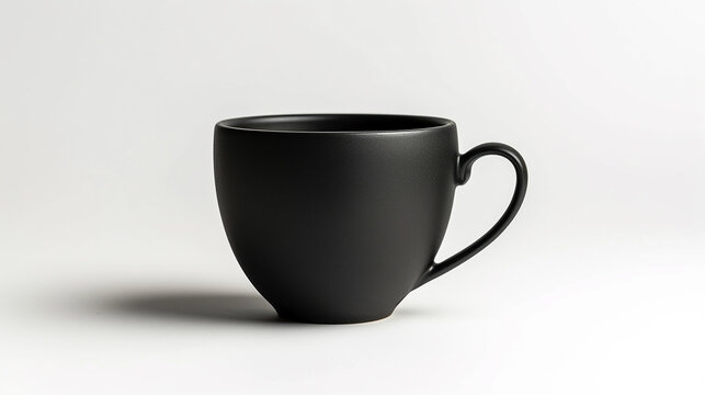 Black Cup, Isolated on a Clean White Background - Professional Product Photography Showcasing Elegance, Minimalist Design