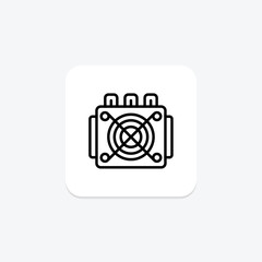 Crypto Wallet Security icon, wallet, security, cryptocurrency, digital line icon, editable vector icon, pixel perfect, illustrator ai file